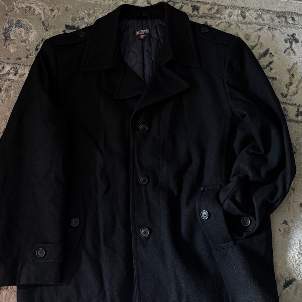 Michael Kors Men's Elegant Black Peacoat